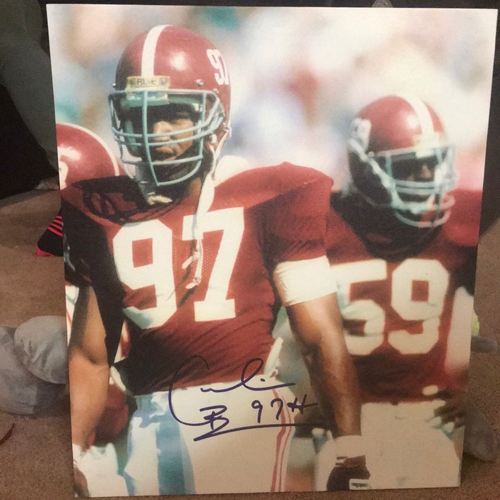 Cornelius Bennett Autographed canvas-print.